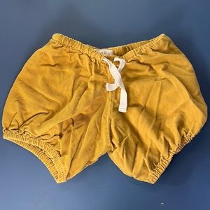 Yellow Mabo Corduroy Shorts